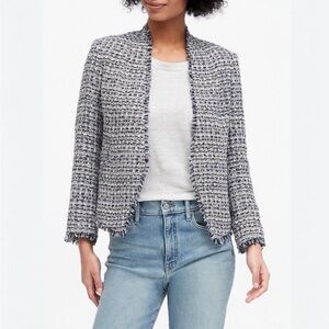 Banana Republic Collarless Tween Blazer in Coastal Blue